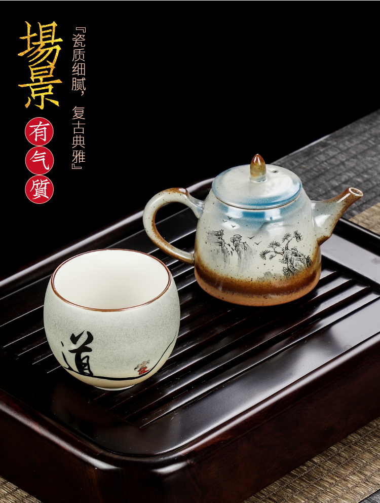 Artisan fairy hand - made ceramic cups sample tea cup of pure manual household Japanese kung fu tea cup, master cup single CPU