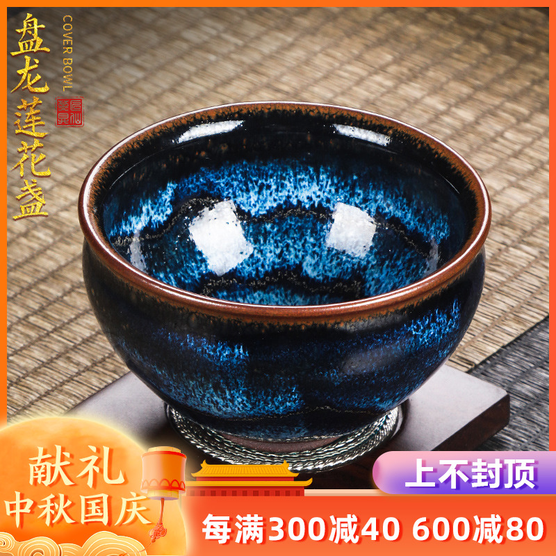 Artisan fairy firewood building light master cup single CPU kung fu tea cups, ceramic cups of household of pure manual sample tea cup