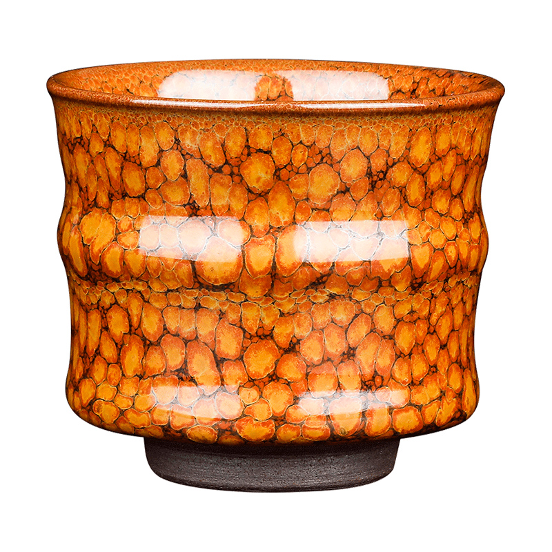 Artisan fairy jianyang built one variable checking ceramic cups household partridge spot iron tire kung fu tea masters cup
