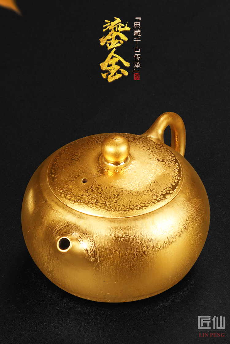 The Master artisan fairy Zeng Guangxu gold wood to build one single pot of ceramic teapot household pure manual teapot restoring ancient ways