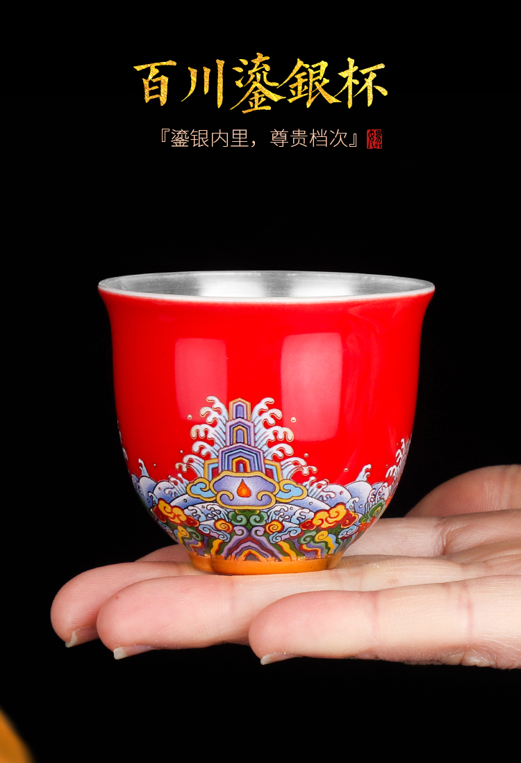 Artisan fairy coppering. As silver cup masters cup a cup of pure checking ceramic household sample tea cup tea cup kung fu tea cups