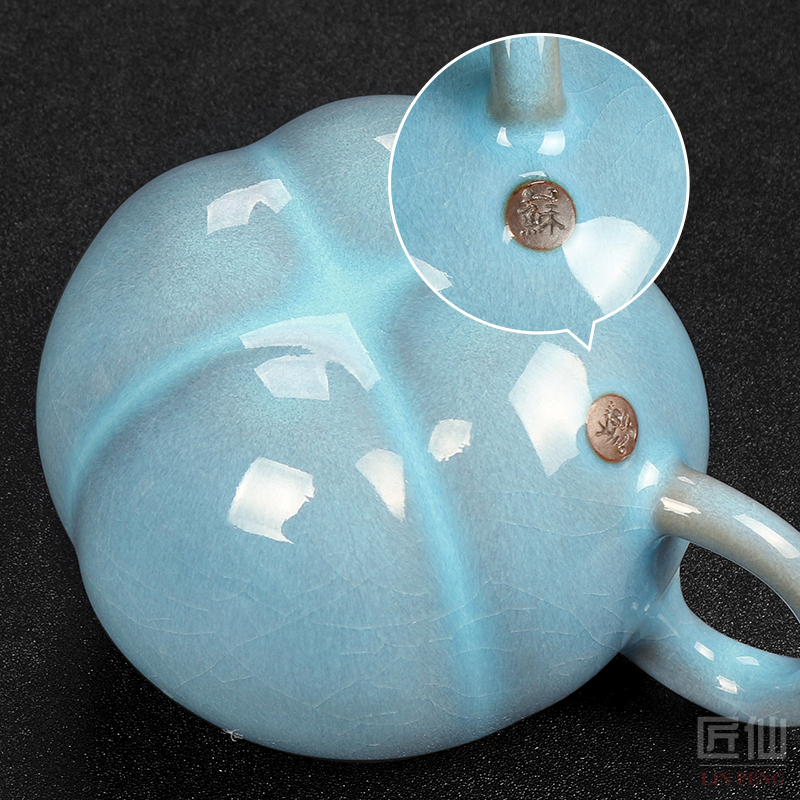 Artisan fairy Su Tianpei built one teapot household kung fu tea set single glaze on tea, single pot of large size