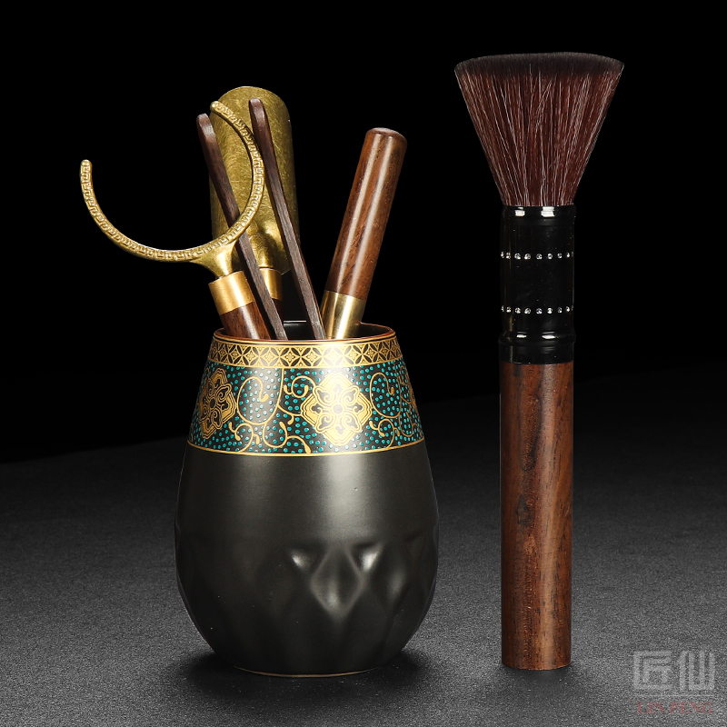 Artisan fairy kung fu tea set ceramic household paint is the cup lid bowl of a complete set of I and contracted tea set
