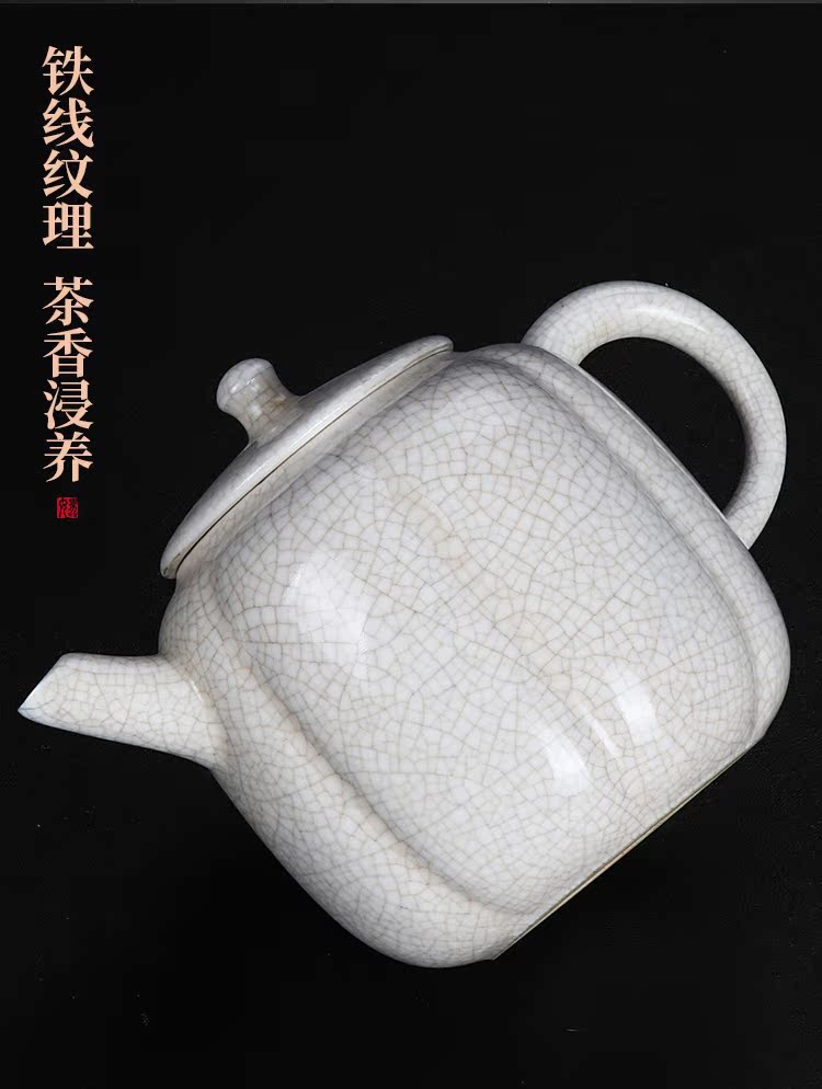 Artisan ceramic household Japanese fairy single girder pot pot kung fu tea ball hole filter teapot tea by hand