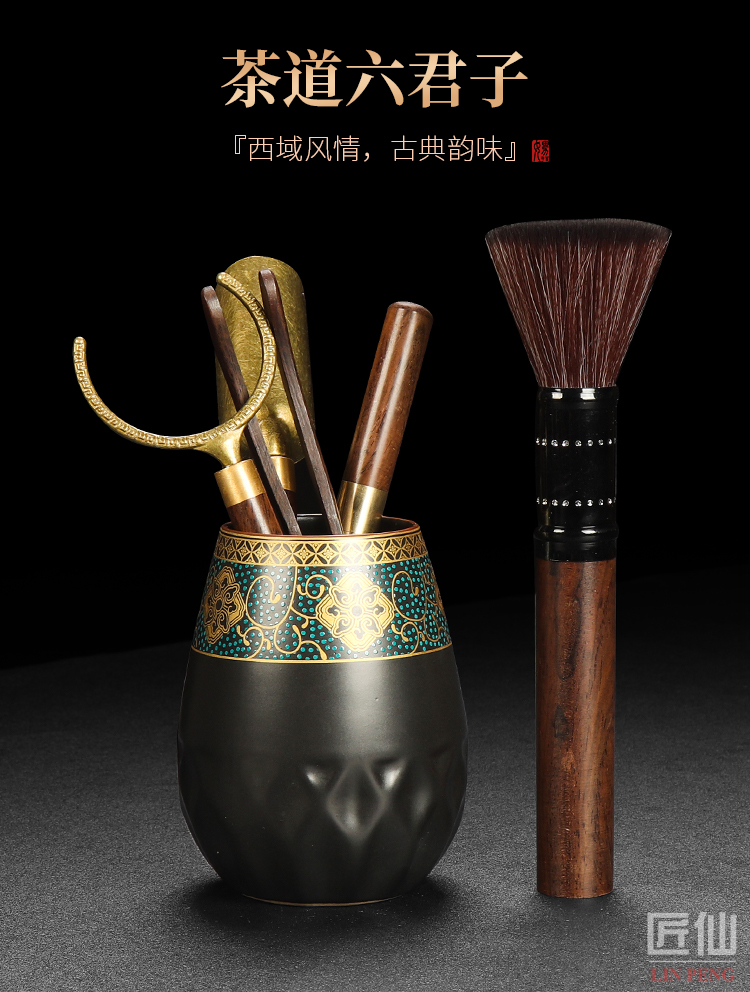 Artisan fairy kung fu tea set ceramic household paint is the cup lid bowl of a complete set of I and contracted tea set