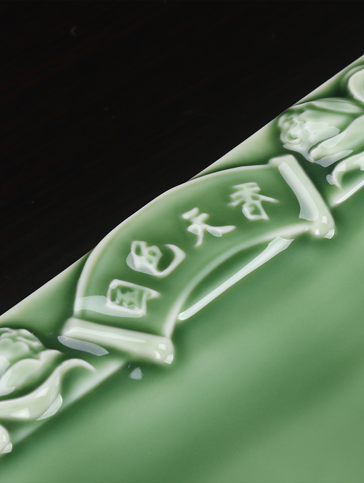 Artisan fairy kung fu tea set celadon make tea tea tea tray is one home sitting room high - grade tea cups