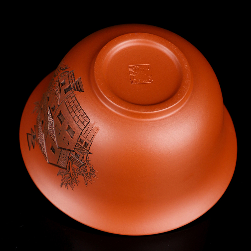 Artisan fairy Bridges violet arenaceous only three tureen ceramic cups household pure manual kung fu tea tea bowl