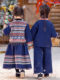 Children's ethnic minority style clothing, autumn and winter plus velvet, boys and girls, Buyi, Miao, Zhuang, Yunnan Dai performance costumes