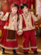 Children's Tibetan clothing, winter style plus thick velvet, ethnic style clothing for boys and girls, New Year's Day Mongolian dance performance clothing
