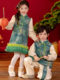 Children's Traditional Chinese Clothing, Autumn and Winter Fleece-Lined Chinese-Style Girls' Qipao Dress, New Chinese-Style Sibling Outfits, Tang Suit Performance Costumes