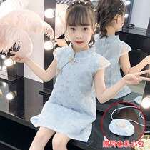 Girls dress 2019 new summer clothes children Hanfu Cheongsam Western style skirt little girl summer princess dress tide