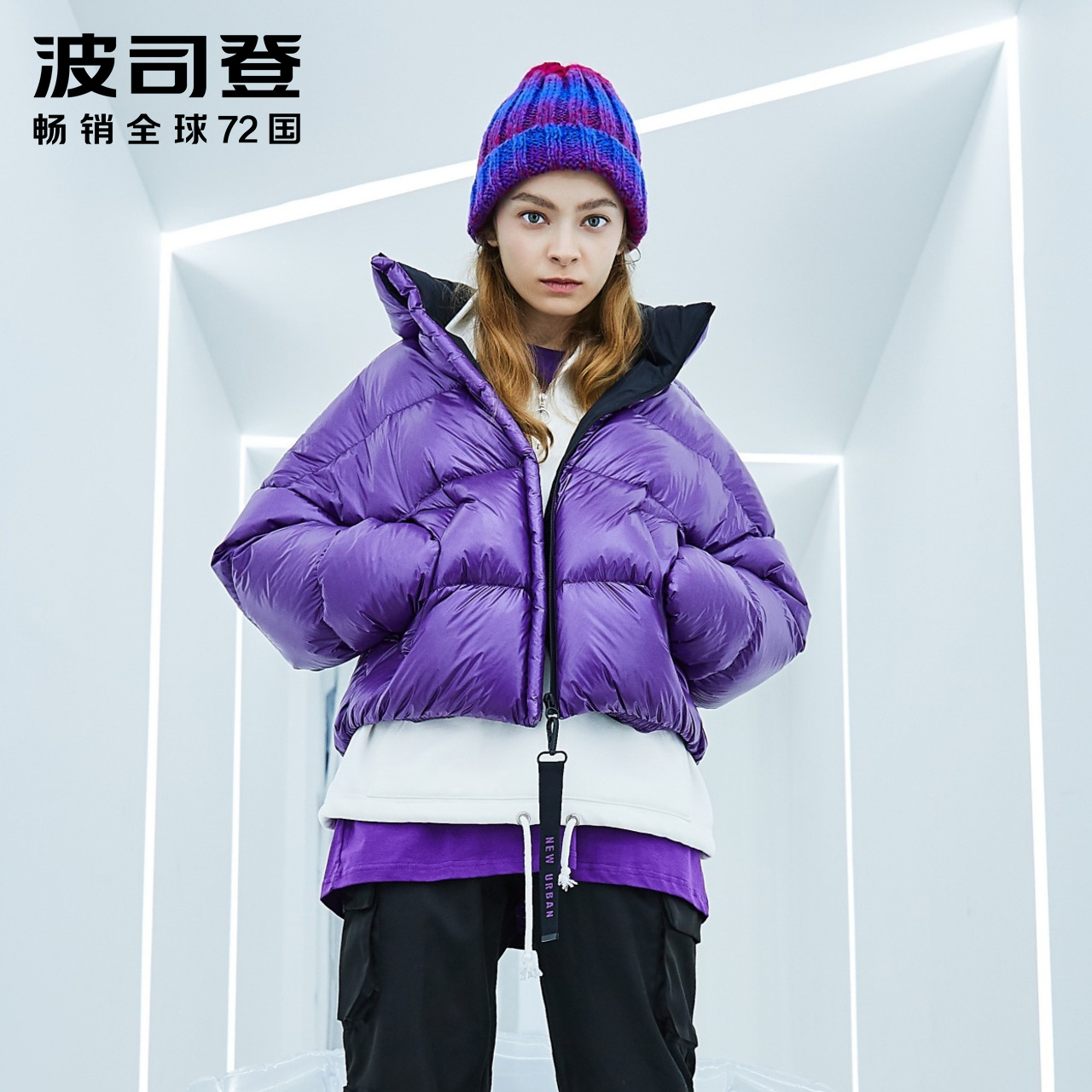 Outlets Bosden Ole PUFF Goose xuống áo khoác nữ ngắn ấm Jacket B80141102