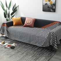 Sofa cushion Nordic simple Four Seasons universal sofa cushion cover light luxury splicing thousand bird sand release full cover cloth