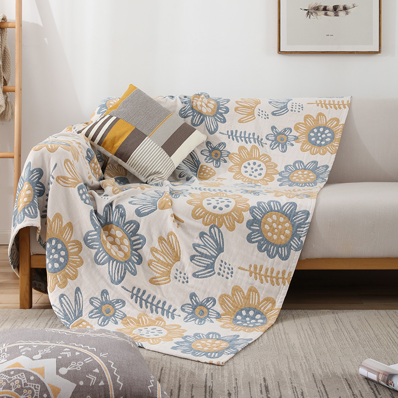 Pastoral style cotton fabric sofa cover four seasons universal non-slip all-inclusive universal sunflower sofa cover towel pad