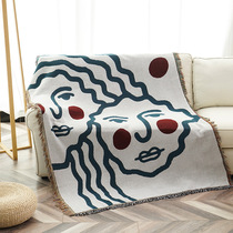 Nordic line blanket sofa cover cloth towel Chivas first class sofa cover leisure lazy snail tiger chair cushion