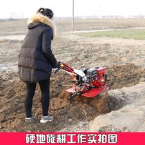 New small diesel micro tiller Agricultural machinery multi-function ploughing ploughing trencher Household arable land rotary tiller