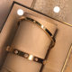 ສາຍແຂນສໍາລັບຜູ້ຍິງ 18K rose gold ສີທອງ titanium steel bracelet internet celebrity light luxury exquisite ins niche non-fading bestie bracelet
