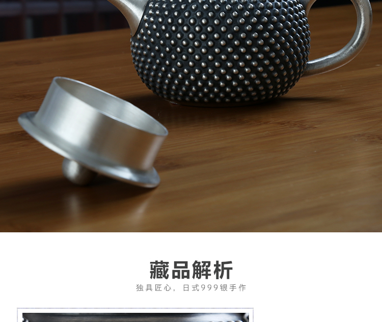 Babson sterling silver 999 d silver pot kettle kung fu tea tea pure manual fine silver trumpet teapot household