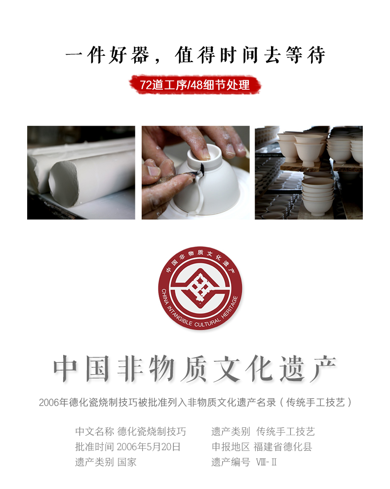 , a reasonable dimension of dehua white porcelain suet jade cup narrow tea tea, head points from lard white tea accessories