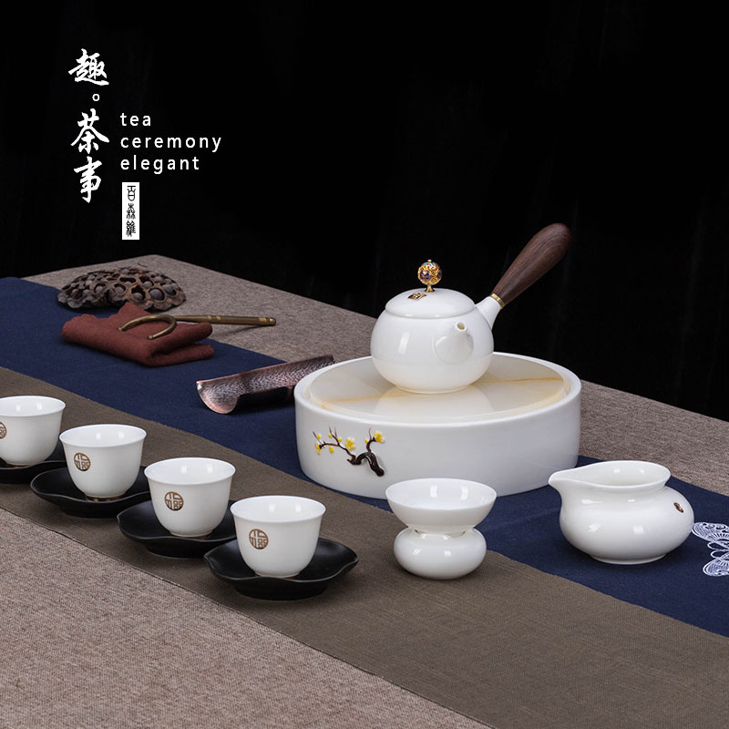 Suet jade fair fair keller cup of dehua white porcelain ceramic and CPU) points of tea, tea sea jade porcelain tea set accessories