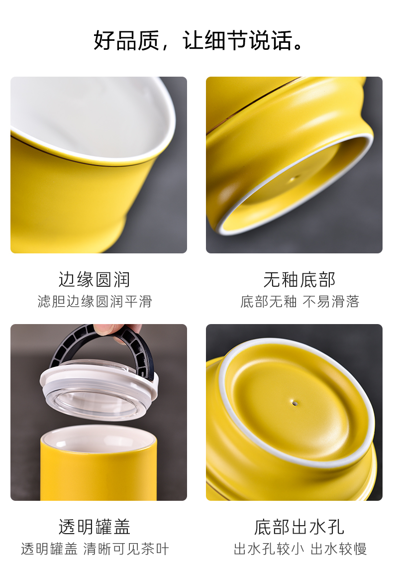 Automatically with tea of glass tea sets tea separation filter office ceramic teapot tea tray was constant temperature heat