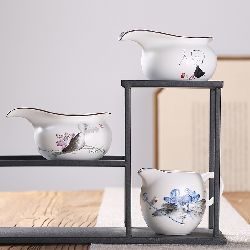 Babson d inferior smooth hand - made monk white porcelain narrow ceramic fair keller large points of tea and a cup of tea accessories