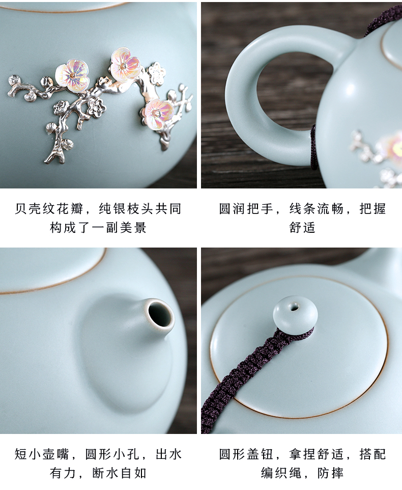 Start your up checking cloisonne tea set ceramic teapot single pot xi shi pot of large porcelain kung fu tea