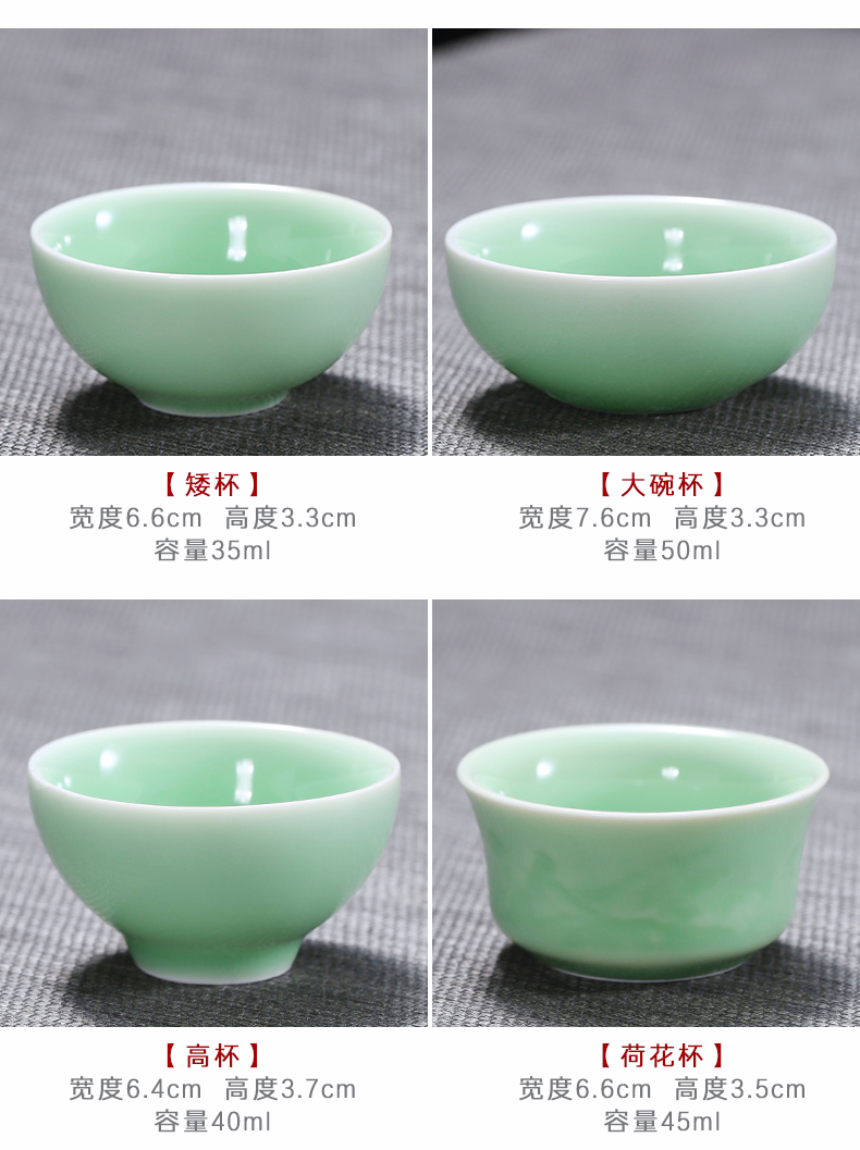 Babson d longquan celadon teacup sample tea cup masters cup single kung fu tea set small bowl of household ceramic cup