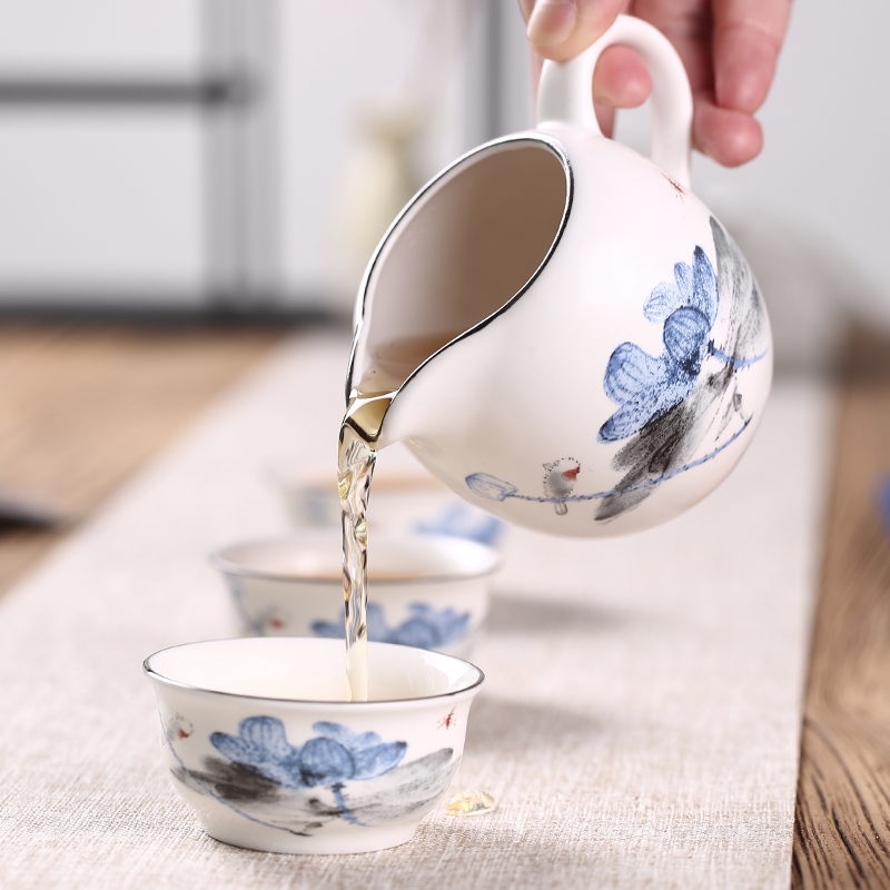 Babson d inferior smooth hand - made monk white porcelain narrow ceramic fair keller large points of tea and a cup of tea accessories