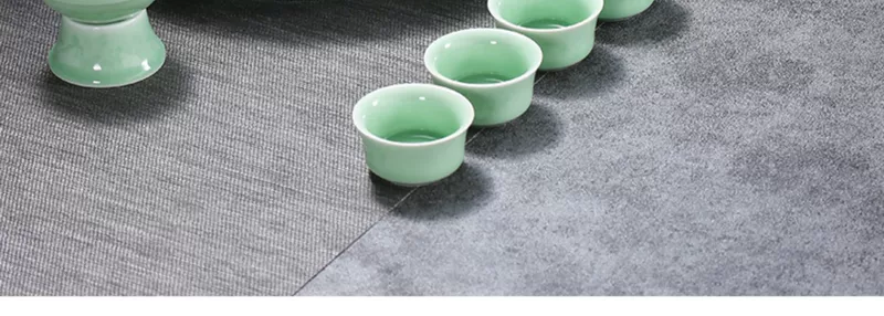 Nhật Bản Men Ngọc Trà Bộ Hộ Gia Đình Tay Cầm Phụ Bộ Nhỏ Gốm Khay Trà Ấm Trà Bao Bát Trà Bộ Hoàn Chỉnh hộp Quà Tặng bộ ấm trà in logo bộ tách trà gốm sứ