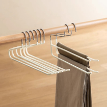 Home Goose Type Pants Rack Without Mark Single Layer Anti-Slip Wardrobe Simple Containing Rust-proof Hanging Pants Containing Shelf Neatly