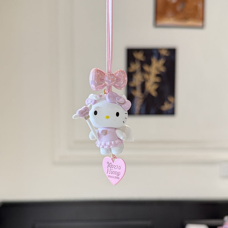Cute Hello Kitty Pendant Car Hanging Ornament Rearview Mirror Decoration Gift Kt Cat Bag Charm Hello Kitty Car Interior Accessory Cute Hello Kitty Pendant Car Hanging Ornament Rearview Mirror Decoration Gift Kt Cat Bag Charm Hello Kitty Car Interior Accessory