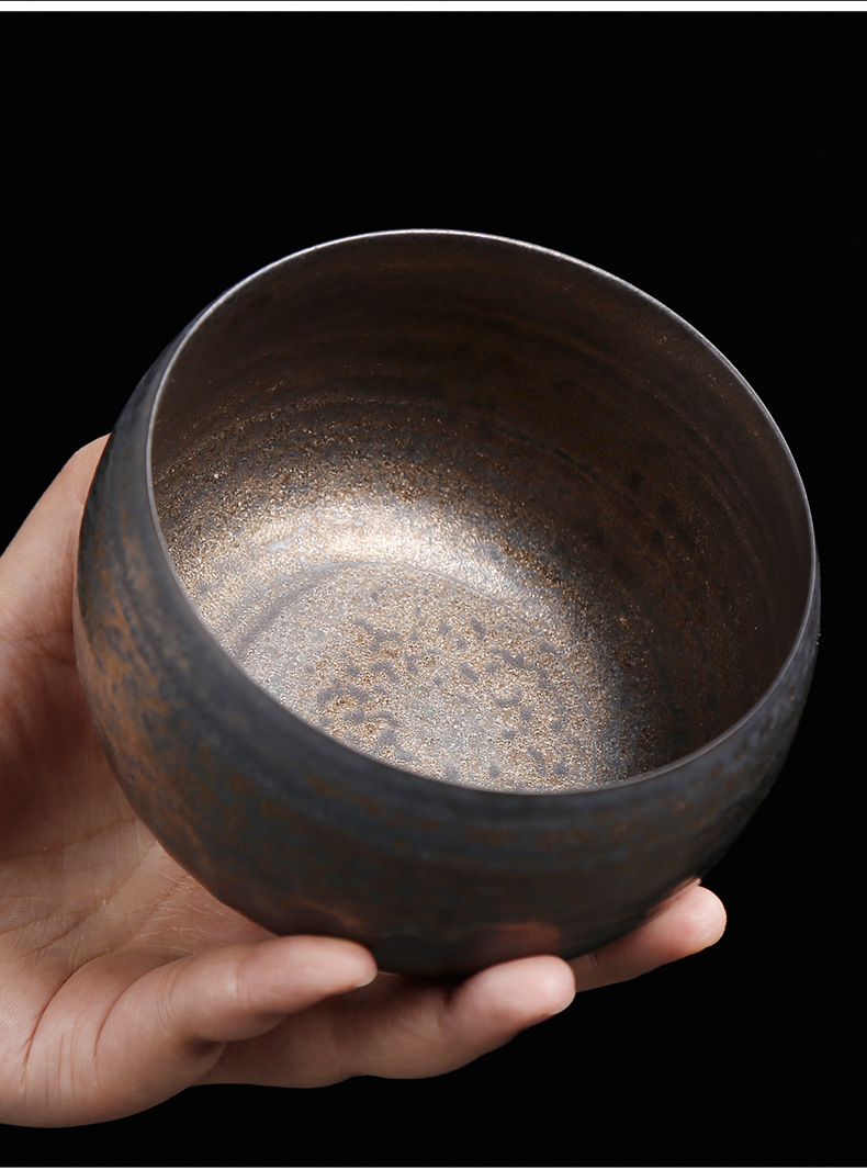 Coarse pottery cup tea tea spare parts XiCha dishwashing archaize creative household ceramics Japanese restore ancient ways small water jar