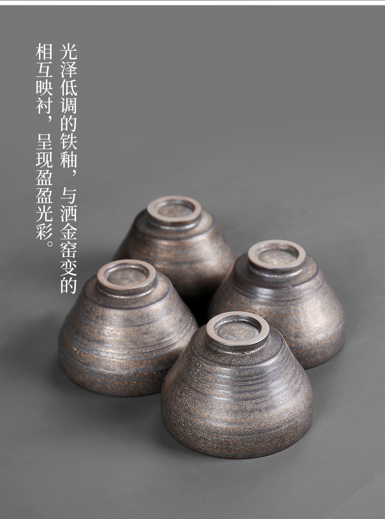 Japanese coarse pottery kung fu tea masters cup ceramic cups single cup large antique zen sample tea cup of tea