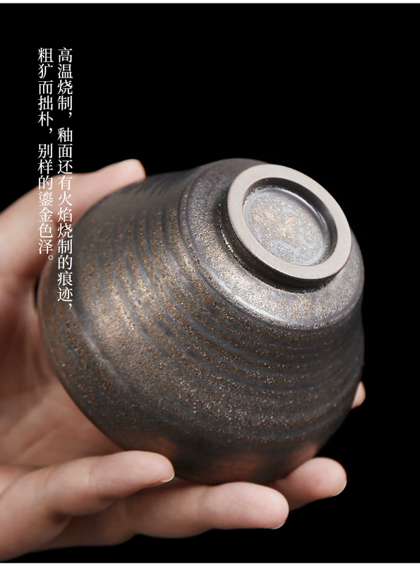 Đồ đá Nhật Bản Kung Fu bộ trà tách trà chủ cốc gốm đơn cốc lớn cổ Zen tách trà nhà tách trà - Trà sứ