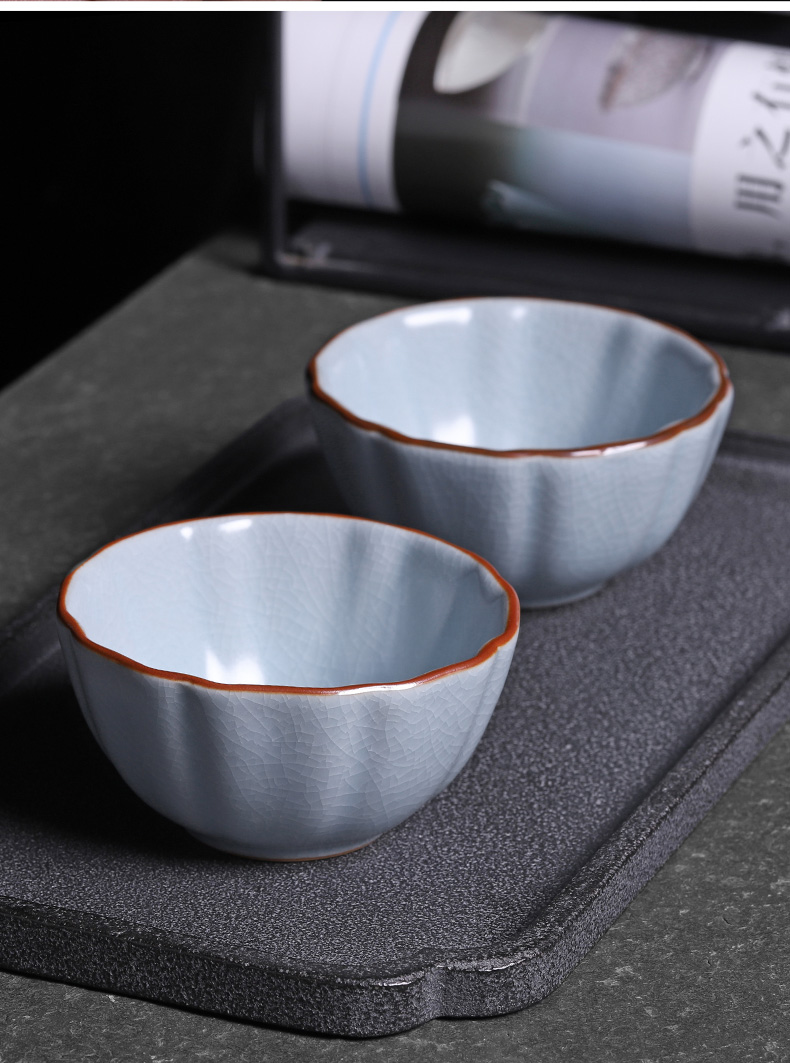Your up tea ice to crack open the slice ceramic cup single master cup tea cup archaize large - sized kunfu tea sample tea cup