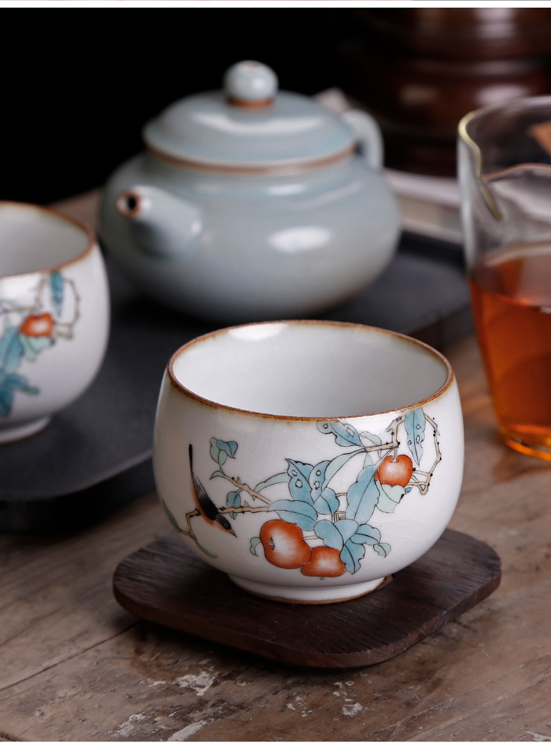 Jingdezhen ceramic masters cup your up hand - made kung fu tea tea cup on restoring ancient ways but a single cup sample tea cup