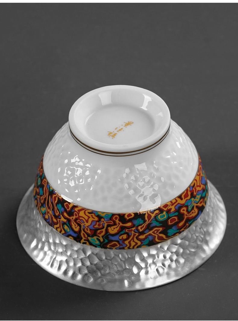 Tasted silver gilding only three tureen archaize hammer colored enamel porcelain teacup kung fu tea tea tea bowl is a single