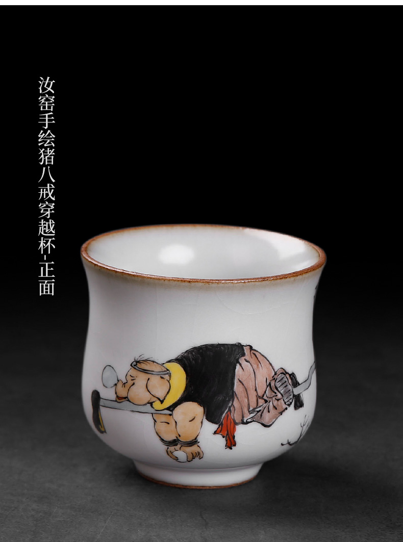 Jingdezhen hand - made teacup masters cup your up with pure manual sample tea cup large slicing can keep every individual single CPU