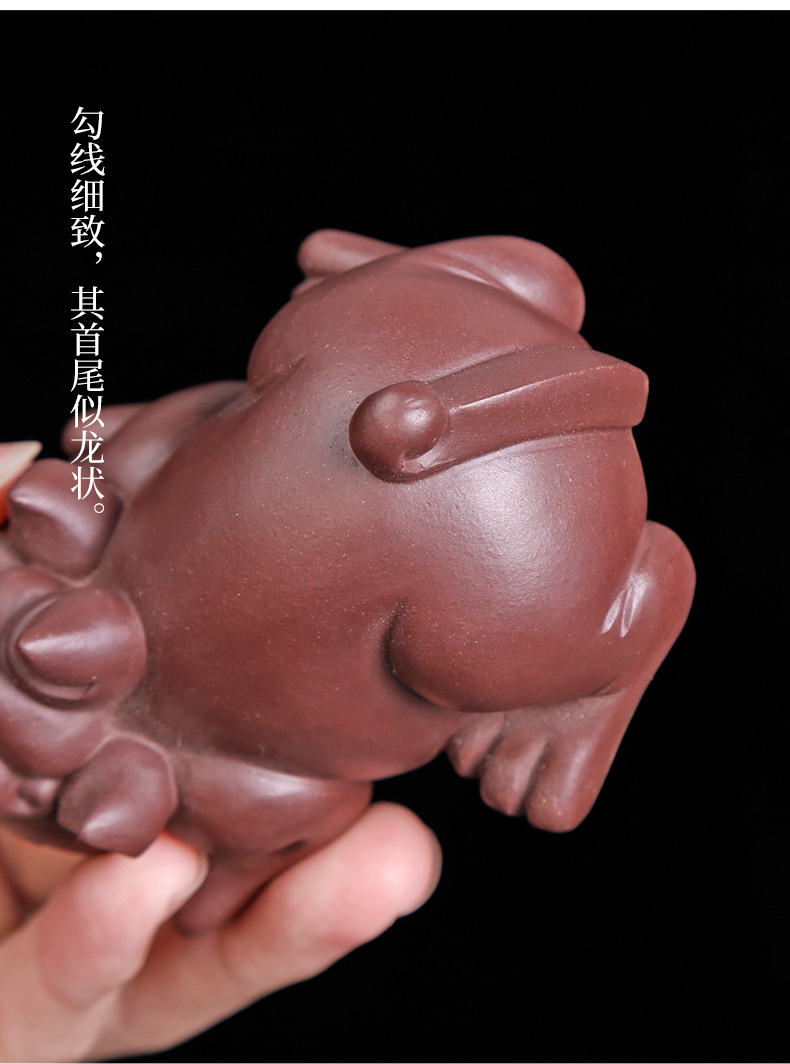 Rough plutus yixing purple sand tea the mythical wild animal pet can keeping animals play furnishing articles kung fu tea tea by hand the machine accessories