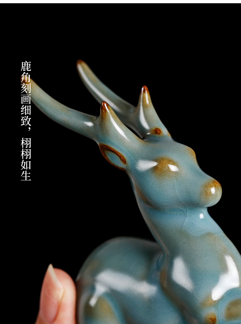 Creative pet boutique zen furnishing articles on your up tea to keep ceramic tea play tea tea table decoration. A deer