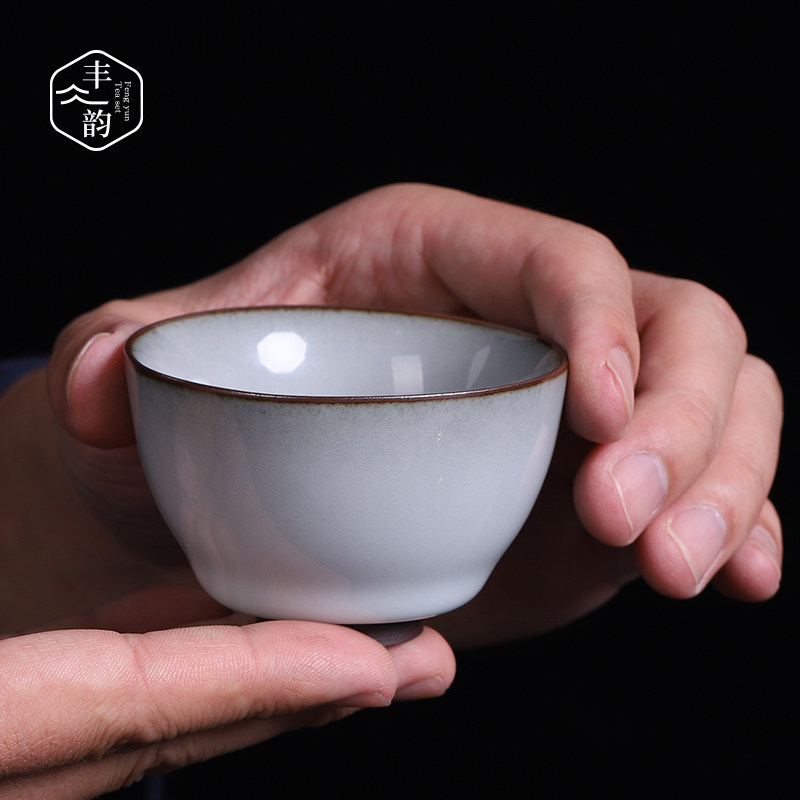 Imitation song dynasty style typeface up master cup single cup large ceramic iron litter of kung fu tea tea set personal cup sample tea cup, cups