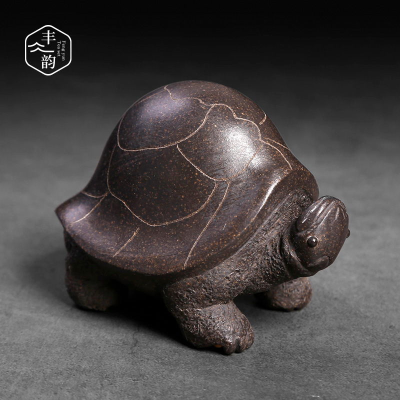 Creative move violet arenaceous animal pet plutus small place boutique tortoise tea to keep tea table decorations from the play