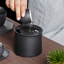 Japanese-style rough pottery tea set water house tea bearing pot tea waste tea waste tea water tank tea ceremony tea table accessories