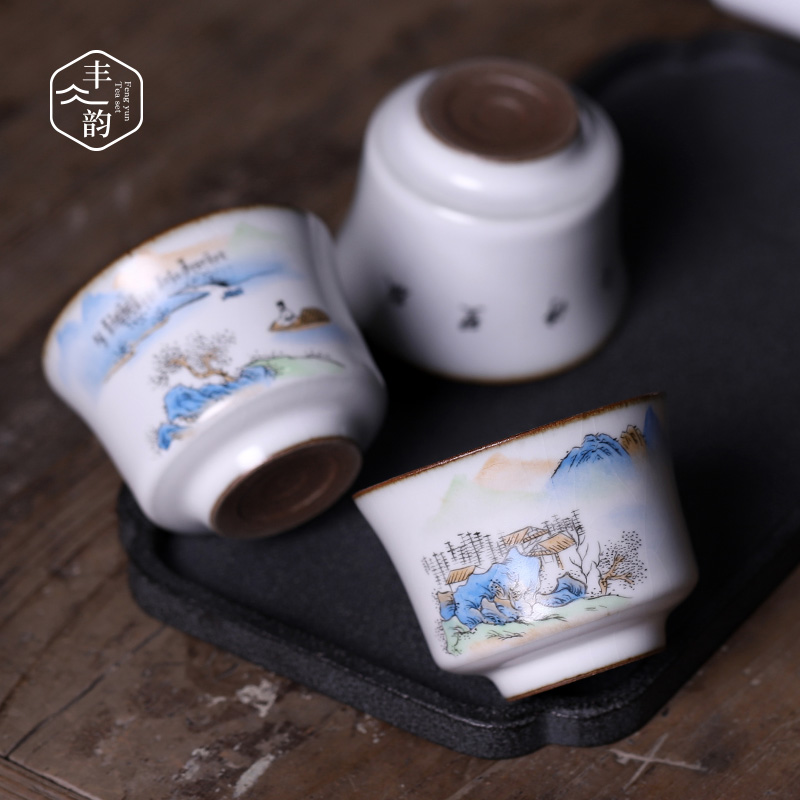 Your up hand - made master cup kung fu tea cups ceramics slicing can keep sample tea cup tea service manual Your porcelain tea cups