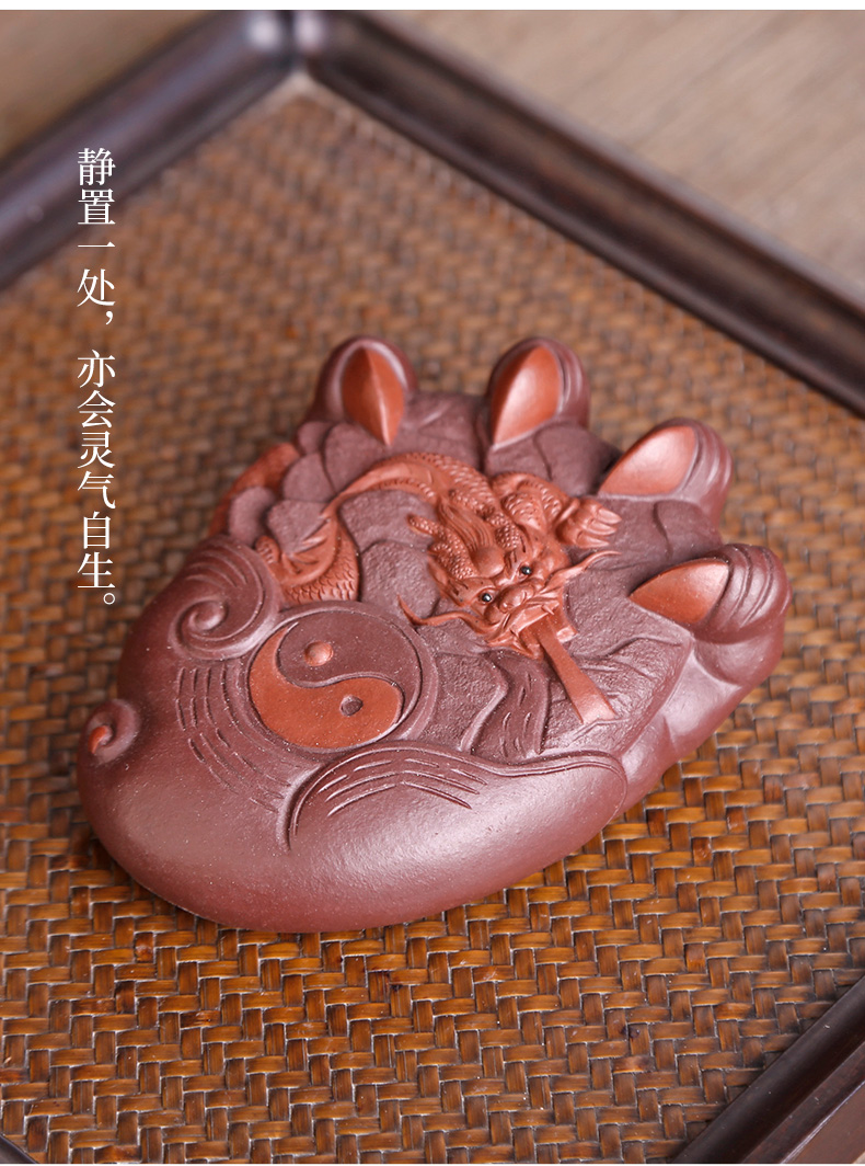 Creative play yixing purple sand tea tray tea tea pet furnishing articles boutique zen tea treasure pure manual can be a dragon