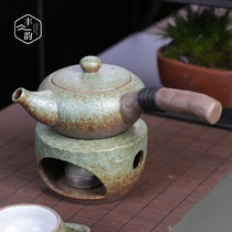 Japanese-style rough pottery tea warm tea warm tea stove candle alcohol lamp heating base cooking tea stove ceramic tea tea table