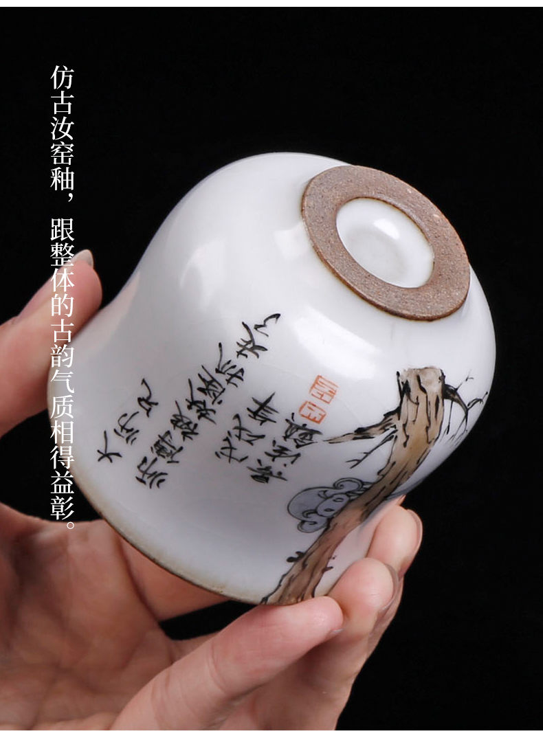 Jingdezhen hand - made teacup masters cup your up with pure manual sample tea cup large slicing can keep every individual single CPU