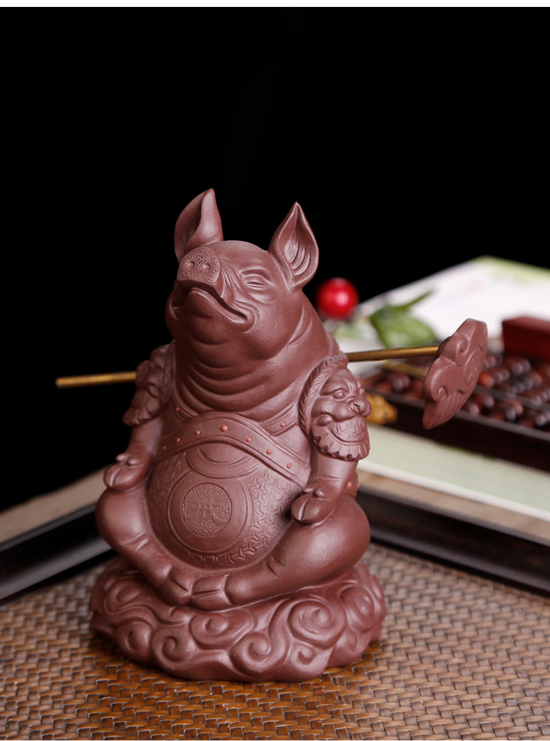 The Pet pig eight quit to furnishing articles in plutus boutique yixing purple sand tea to keep play tea tea art decoration plate kung fu tea accessories
