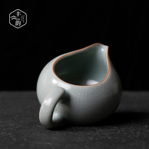 Retro handmade Ru Kiln Road Cup open film can raise ceramic tea divider kung fu tea set single ice cracked Tea Sea Cup